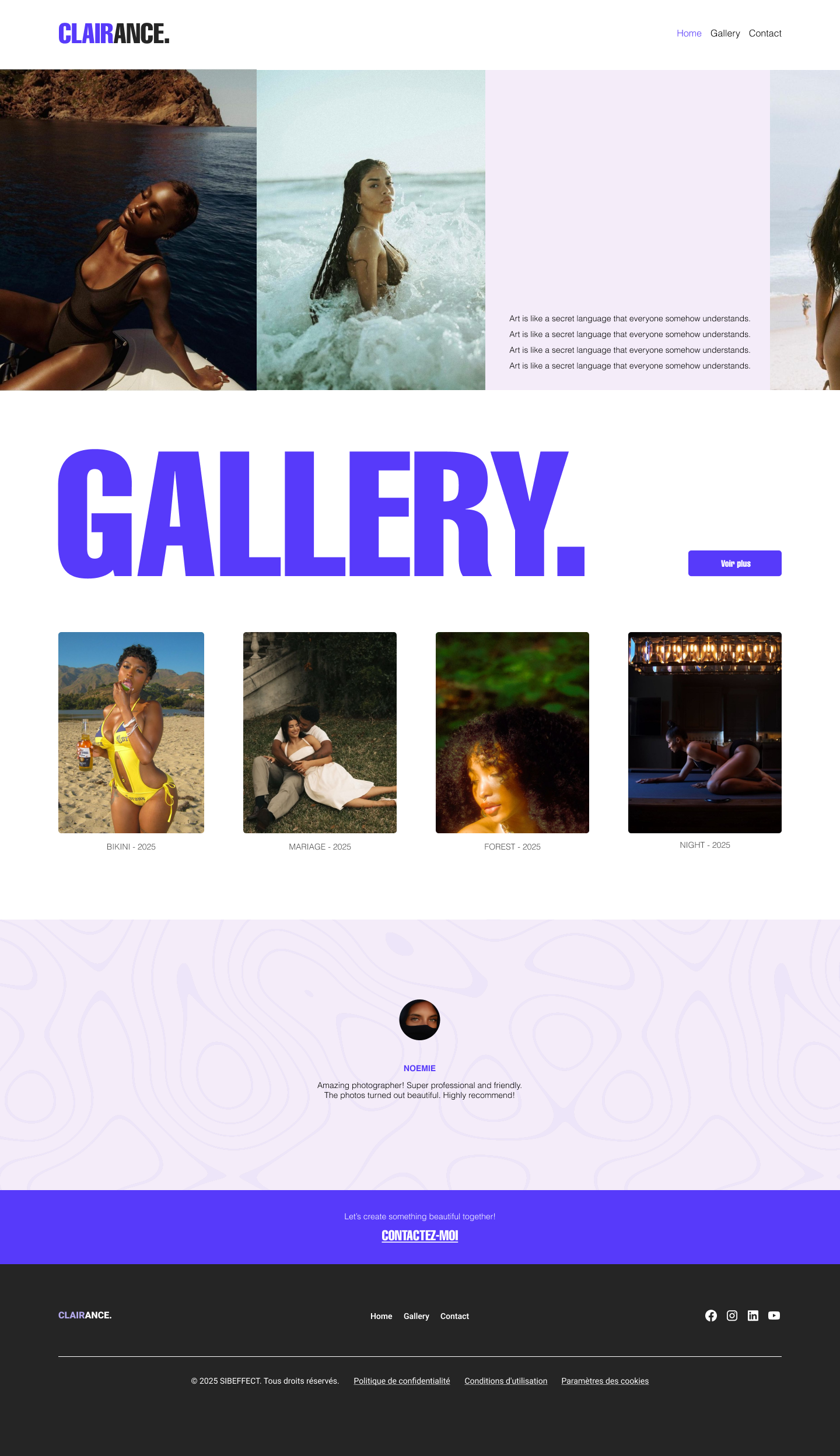 Aperçu de la template